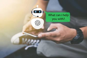 chatgpt_salesupply-qmsfra0ehjvjks7wbfe6ezhz055gzjf4hcmip80va6 Person holding a mobile phone with a chat bot and a green message